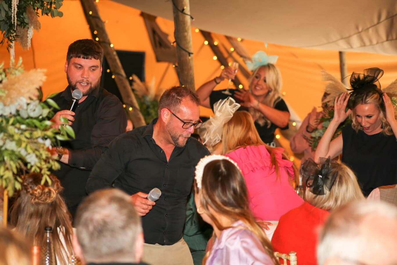 Singing Waiters at a Wedding