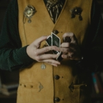 Magician performing at a corporate event