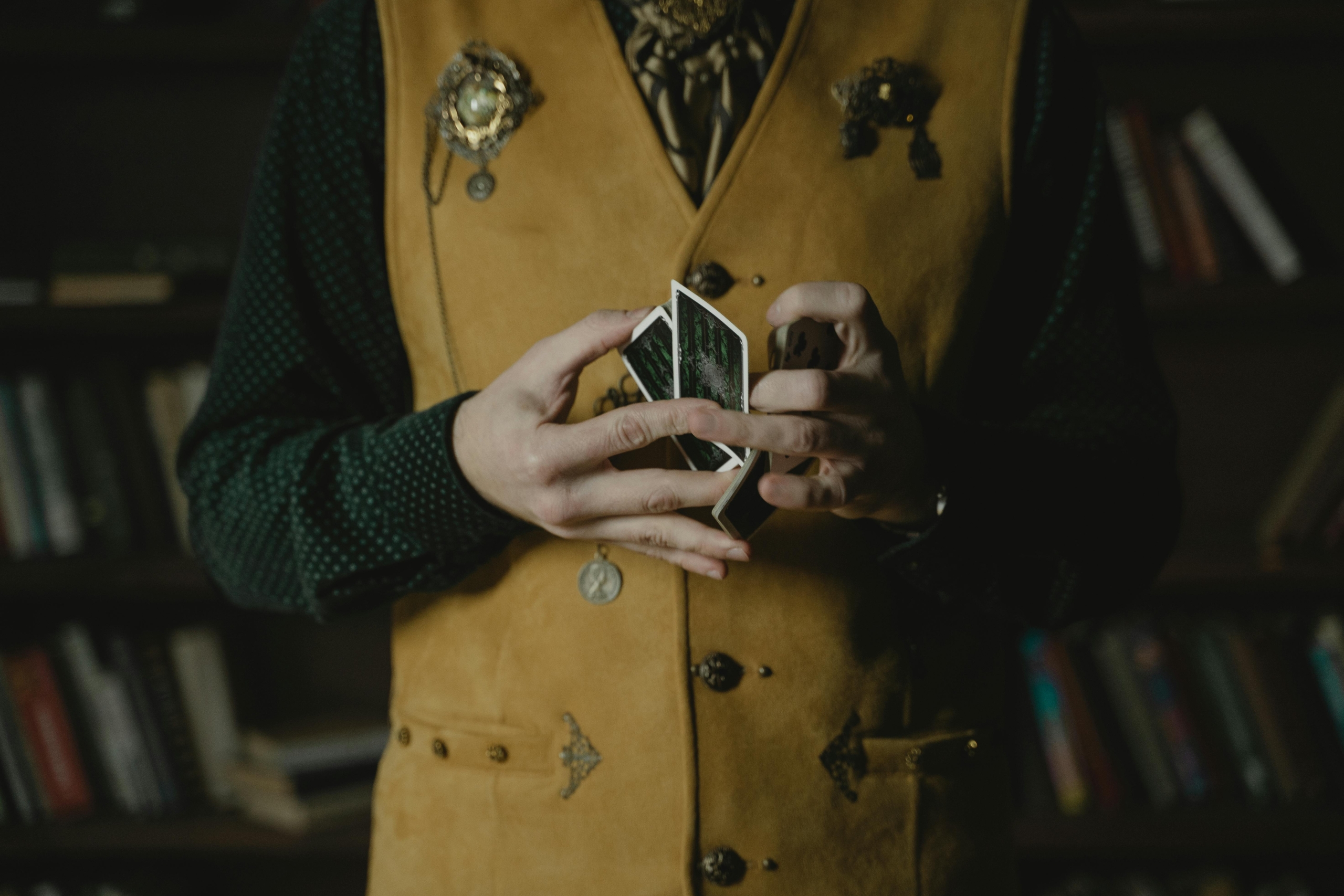 Magician performing at a corporate event