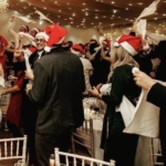 Singing Waiters performing at a Christmas Party