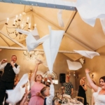 The Napkin Swing in action with Silver Service Singers Singing Waiters