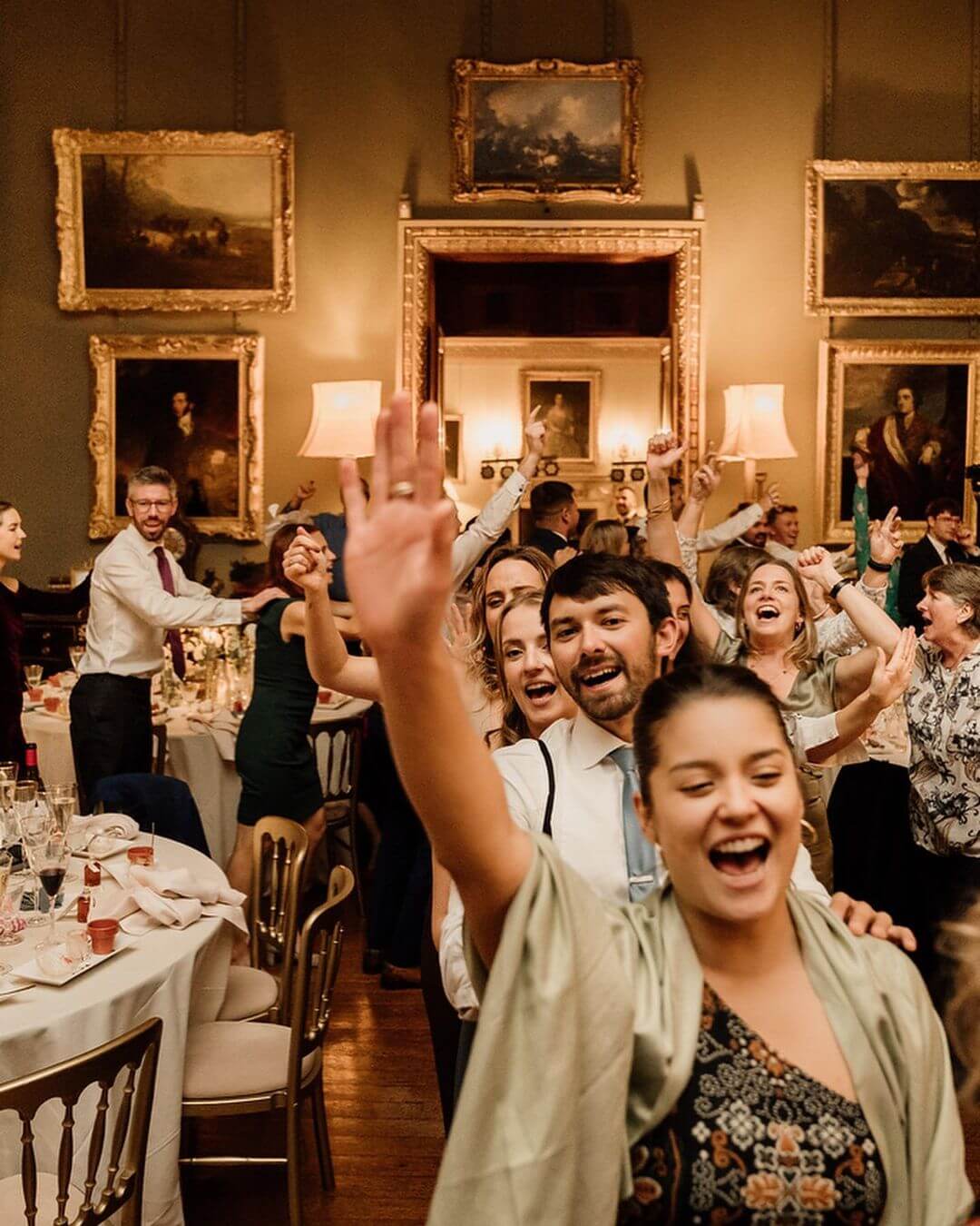 Guests enjoying Silver Service Singers at Somerley House, Bournemouth