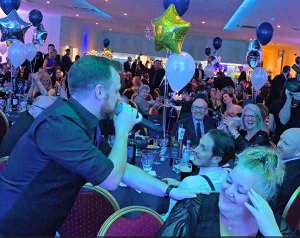 Silver Service Singing Waiters Surprise Guests at Aspens Services Celestial Gala